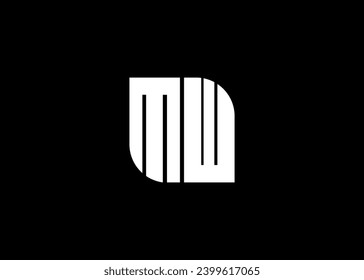 Monogram Letter MW Logo Design vector template.
