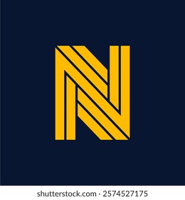 Monogram Letter N Logo Design