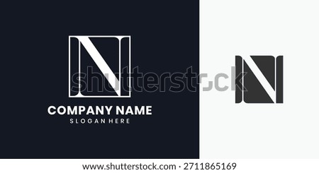 Monogram letter N logo design
