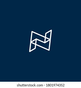 monogram letter n minimalist logo icon, vector design element, creative logo inspiration.