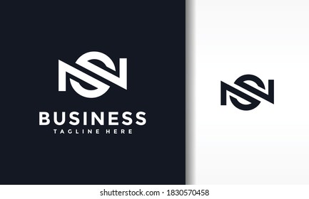 the monogram letter NS logo