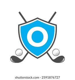 Monogram Letter O Golf Club Logo Design, League and Golfing Symbol Vector Template