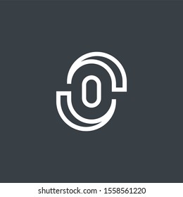 monogram letter O logo design