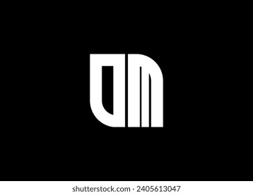 Plantilla vectorial de diseño de logotipo OM de carta monográfica.