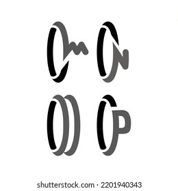 The monogram are the letter of OM ON O-O and OP. Elegant and outline.