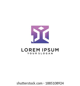 Monogramm Buchstaben p und c Logo Design mit hellen Farben und interessante Form. Symbole für Business Premium Vector. Teil 2