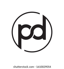 Monogram Letter P D Business Company Stock Vector (Royalty Free ...