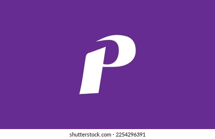 monogram letter P initials logo design