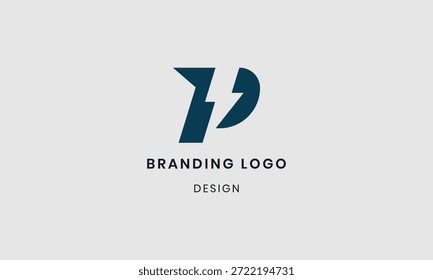 Logotipo de potencia de la letra P del monograma