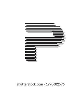 Monogram letter P text effect design vector, Can be used for Logo.