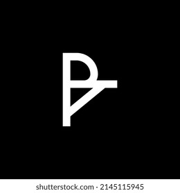 monogram letter p a unique  logo design