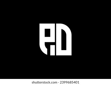 Monogram Letter PO Logo Design vector template