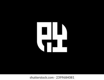Monogram Letter PY Logo Design vector template