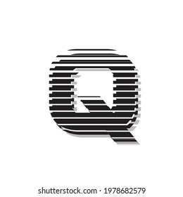 Monogram letter Q text effect design vector, Can be used for Logo.