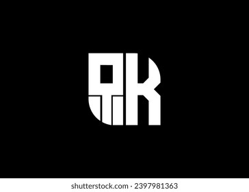 Monogram Letter QK Logo Design vector template