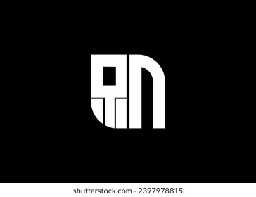 Monogram Letter QN Logo Design vector template