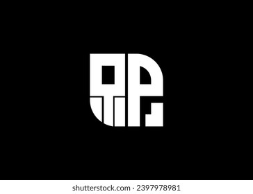 Monogram Letter QP Logo Design vector template