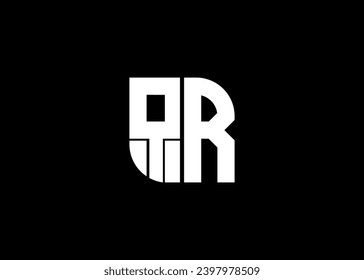 Plantilla vectorial de diseño de logotipo QR para carta monográfica