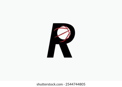 monogram letter R and basketball logo design vector ideas. initial R basketball logo vector design template with simple, modern and unique styles isolated on white