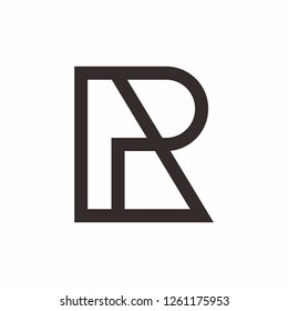 Monogram Letter R Geometric Square Cube Business Company Vector Logo Design