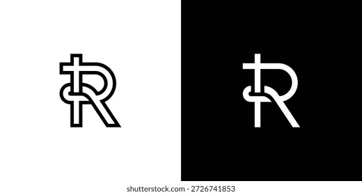Inspiración de Vector de diseño de logotipo inicial de letra R de monograma.