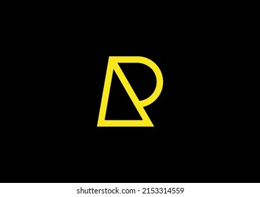 Monogram Letter A R line design