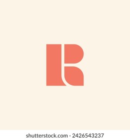 Monogram letter R, logo design template. Vector illustration.