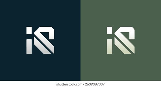 Monogram letter R logo with modern bold concept for initial or company