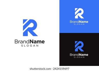 Monogram letter R logo template. R logo design vector.