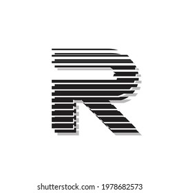 Monogram letter R text effect design vector, Can be used for Logo.
