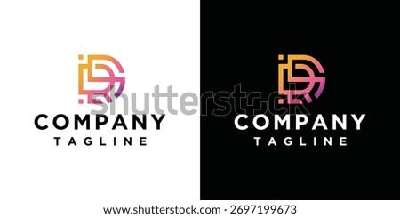 monogram letter RDS logo is made with lines, a design for a luxurious, elegant and simple business.