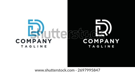 monogram letter RDS logo is made with lines, a design for a luxurious, elegant and simple business.