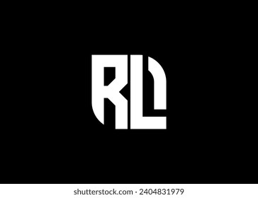 Plantilla de vector de diseño de logotipo de carta de monograma RL