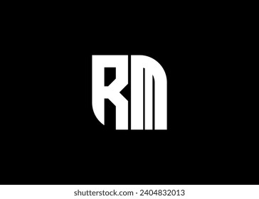 Monograma Letra RM Modelo de vector de diseño