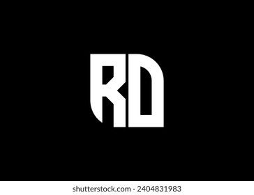 Plantilla vectorial de diseño de logotipo RO de carta monograma.