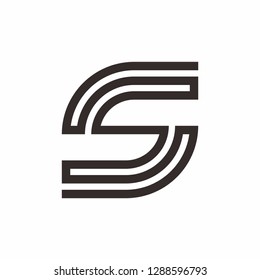 Monogram Letter S Business Company Vector Logo Design
