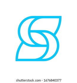 Monogram Letter S Business Company Vector Logo Design