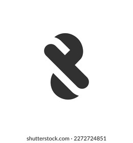 The monogram is the letter S, C and P. Elegant and outline.