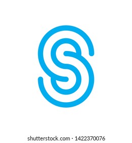Monogram Letter S Circle Business Company Vector Logo Design Template