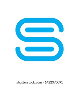 Monogram Letter S Circle Business Company Vector Logo Design Template