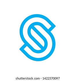 Monogram Letter S Circle Business Company Vector Logo Design Template