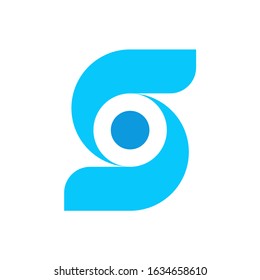Monogram Letter S Circle Business Company Vector Logo Design Template