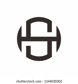 Monogram Letter S Geometric Circle Architecture Business Company Stock Vector Logo Design Template