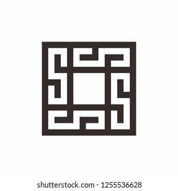 Monogram Letter S Geometric Infinity Square Business Company Vector Logo Design