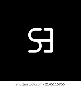monogram letter s h e capture logo design