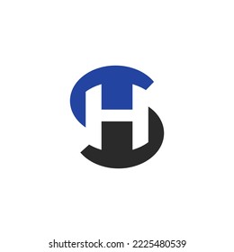 The monogram is the letter S and H. Elegant and outline.