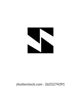 monogram letter S logo in flat design style