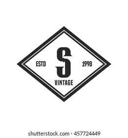 Monogram letter S logotype vector illustration