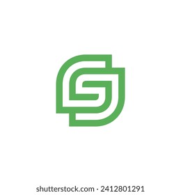 Monogram Letter S maze logo design template