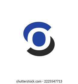 The monogram is the letter S and O. Elegant and outline.